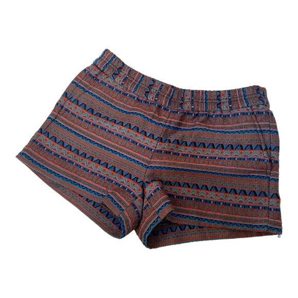 J. Crew Pants - J Crew High Waisted Aztec Geometric Boho Stretch Shorts Women Size 0 / XS